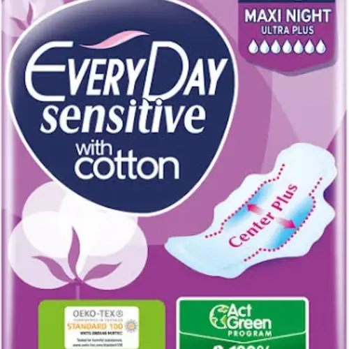 Every Day Σερβιέτα Sensitive Ultra Plus Maxi Night 10 Τμχ