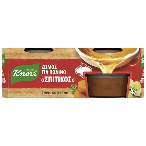 Knorr Ζωμός Βοδινού Σπιτικός 28gr X 4τμχ 112gr