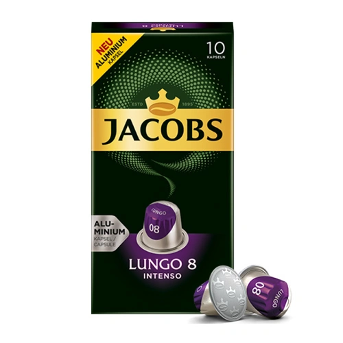 Jacobs Καφές Κάψουλες Lungo 8 Intenso 10τμχ 52gr