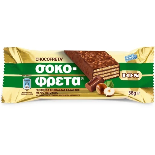 ION Σοκοφρέτα Φουντούκι 38gr