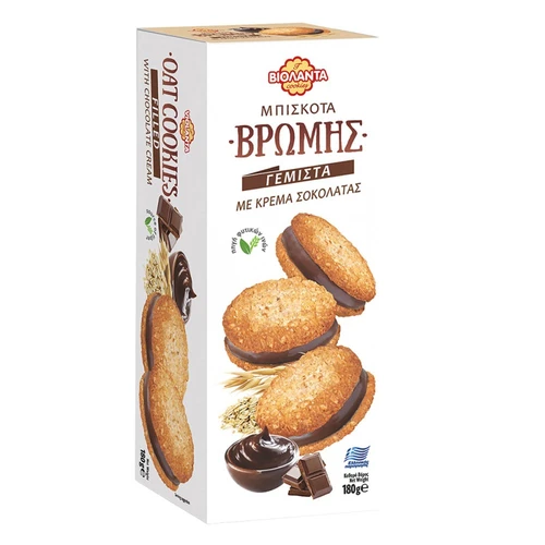 Βιολάντα Μπισκότα Βρώμης Γεμιστά Κακάο 180gr