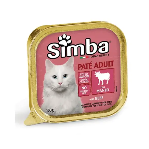 Simba Τροφή Για Γάτες Pate Manzo 100gr