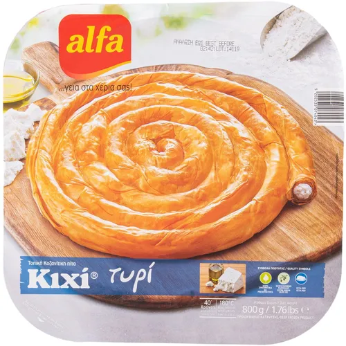 Alfa Κιχί Πίτα Με Τυρί Κτψ 800gr