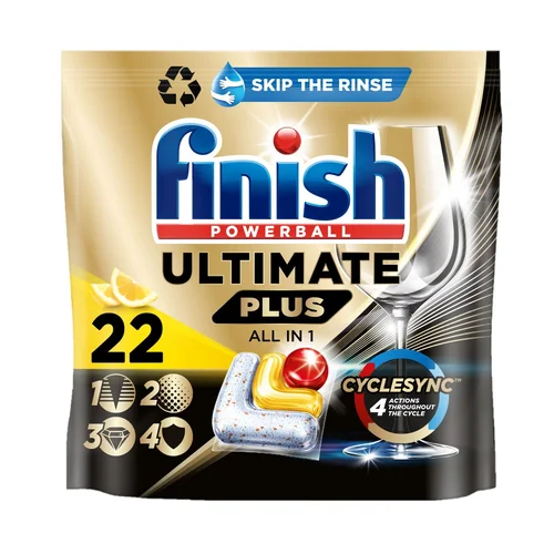 Finish Ταμπλέτες Πλυντηρίου Ultimate Plus All In 1 22τμχ 268gr