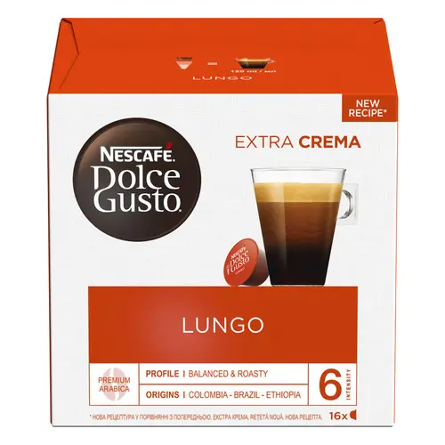 Nescafe Καφές Κάψουλες Dolce Gusto Lungo 5,6gr x 16τμχ