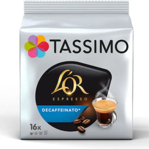 L'OR Καφές Κάψουλες Tassimo Espresso Decaffeinato 6.6grX16TMX 105.6gr