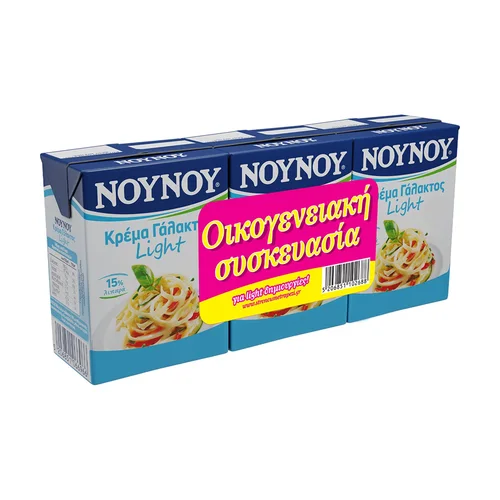 Νουνού Κρέμα Γάλακτος Light 200ml x 3τμχ