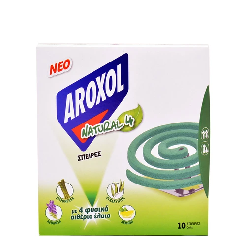 Aroxol Natural 4 Spiral 10τμχ 120gr