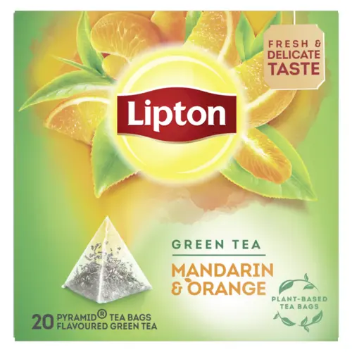 Lipton Τσάι Πυραμίδα Green Tea Mandarin & Orange 20τμχ 36gr