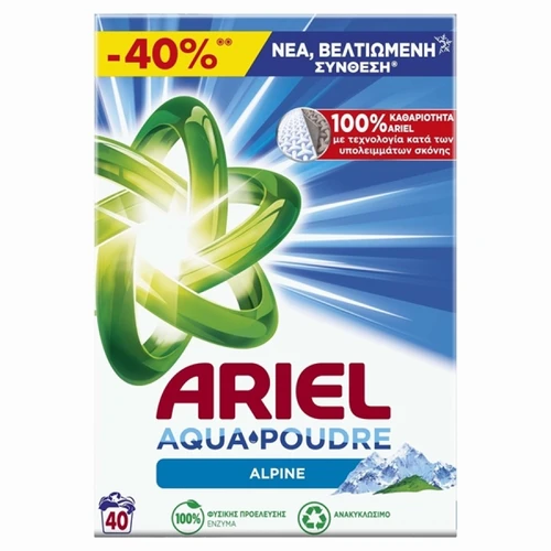 Ariel Σκόνη Πλ. Alpine 40 Μεζ (-40%) 2.6kg