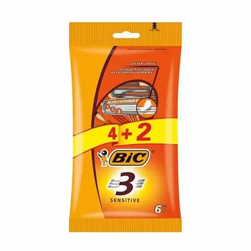 Bic Ξυράφια Sensitive 3 4+2 Δώρο