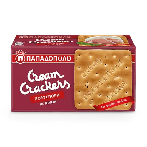 Παπαδοπούλου Cream Crackers Πολύσπορα & Κινόα 195gr
