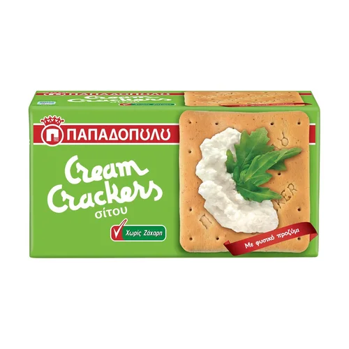 Παπαδοπούλου Cream Crackers Χωρίς Ζάχαρη 165gr