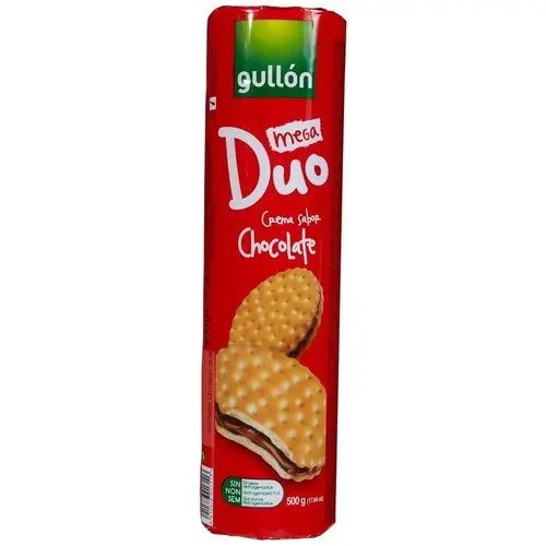 Gullon Duo Μπισκότα Mega Σοκολάτα 500gr