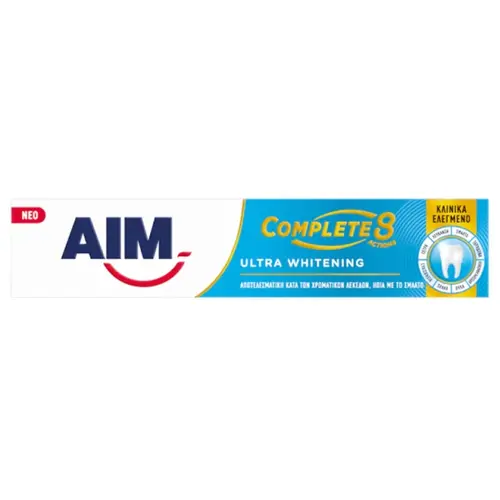 Aim Οδοντόκρεμα Complete 8 Actions Ultra Whitening 75ml