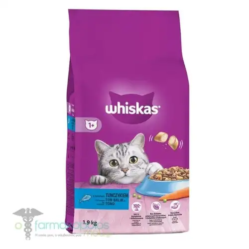 Whiskas Κροκέτες Για Γάτες Adult 1+ Τόνο 1.9kg