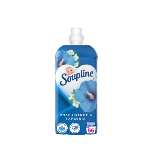 Soupline Μαλακτικό Συμπυκνωμένο Μπλε Ίβισκος & Γαρδένια 56 Μεζ 1250ml