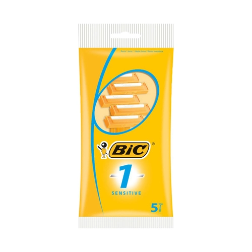 Bic Ξυράφια 1 Κίτρινο Sensitive 5 Τμχ