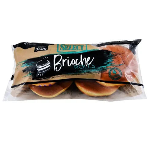 Select Ψωμί Χάμπουργκερ Brioche Large (4τεμ) Κτψ 360gr
