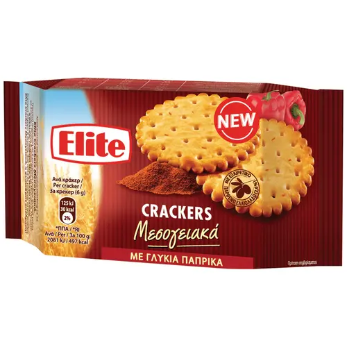 Elite Crackers Μεσογειακά Γλυκιά Πάπρικα 105gr