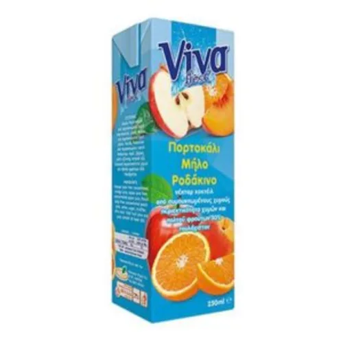 Χυμός Viva Μήλο-Πορτοκάλι-Καρότο 250ml. (Φυσικός Χυμός)