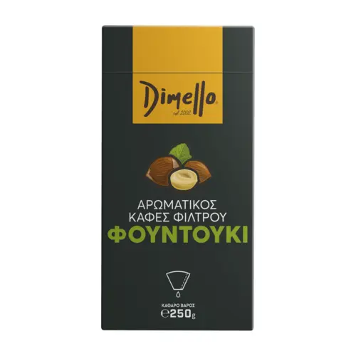 Dimello Καφές Φίλτρου Άρωμα Φουντούκι 250gr
