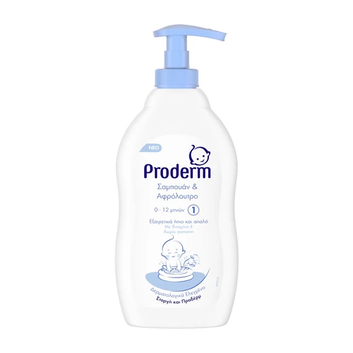 Proderm Σαμπουάν & Αφρόλουτρο 0-12 Μηνών Νο1 400ml