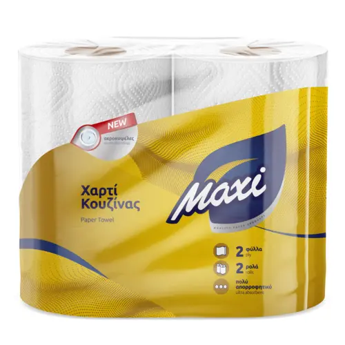MAXI Ρόλο Κουζίνας 2Φυλλο Λευκό 258gr