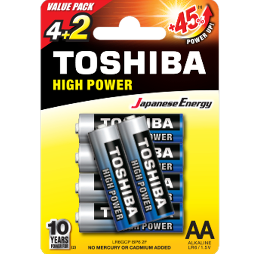 Toshiba Μπαταρία Alkaline AA LR6GCP BP6 4+2 Δώρο