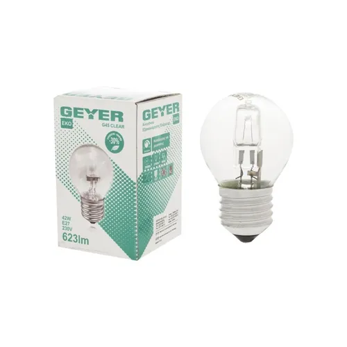 Geyer Λάμπα Σφαιρική Διάφανη E27 42W