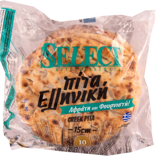 Select Πίτα Ελληνική 15cm 10τμχ 650gr